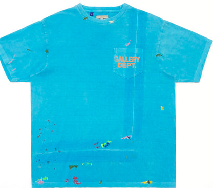 GALLERY VINTAGE LOGO PAINTED TEE TURQUOISE