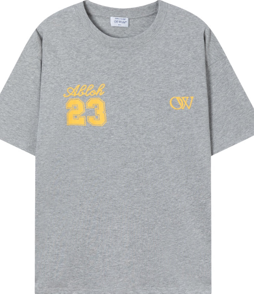 Off-White
logo-print cotton T-shirt Grey/Yellow