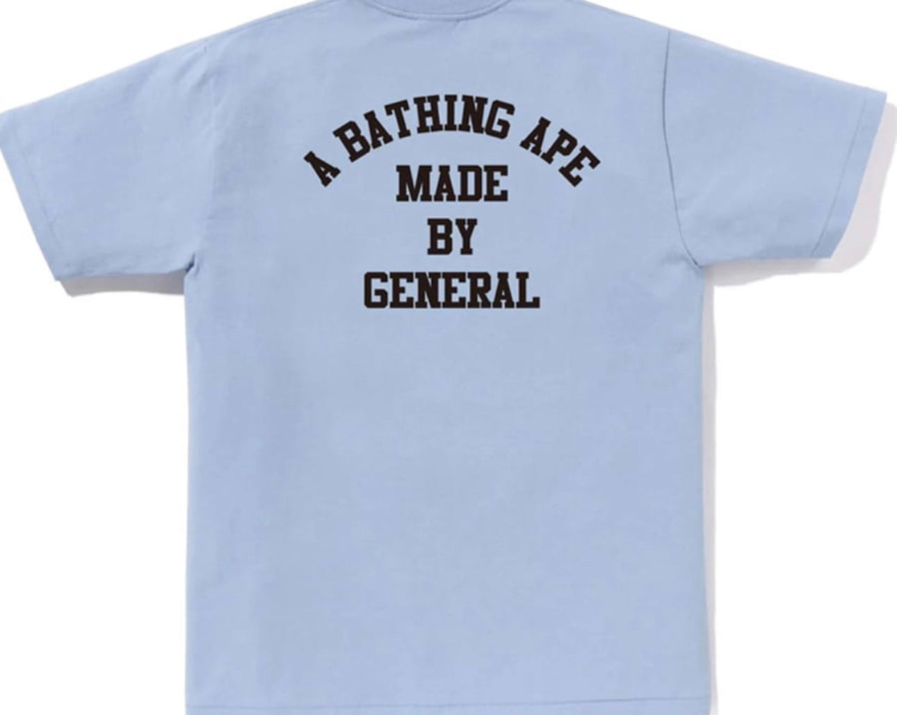 A BATHING APE LETTERED TEE Blue