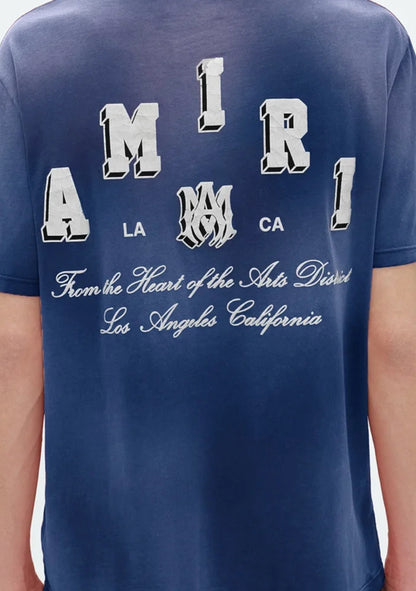 Amiri VINTAGE COLLEGIATE TEE – BLUE