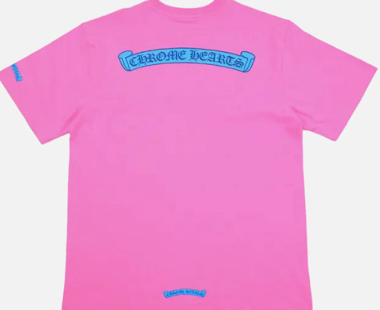 Chrome Hearts That Group Scroll Tee Pink