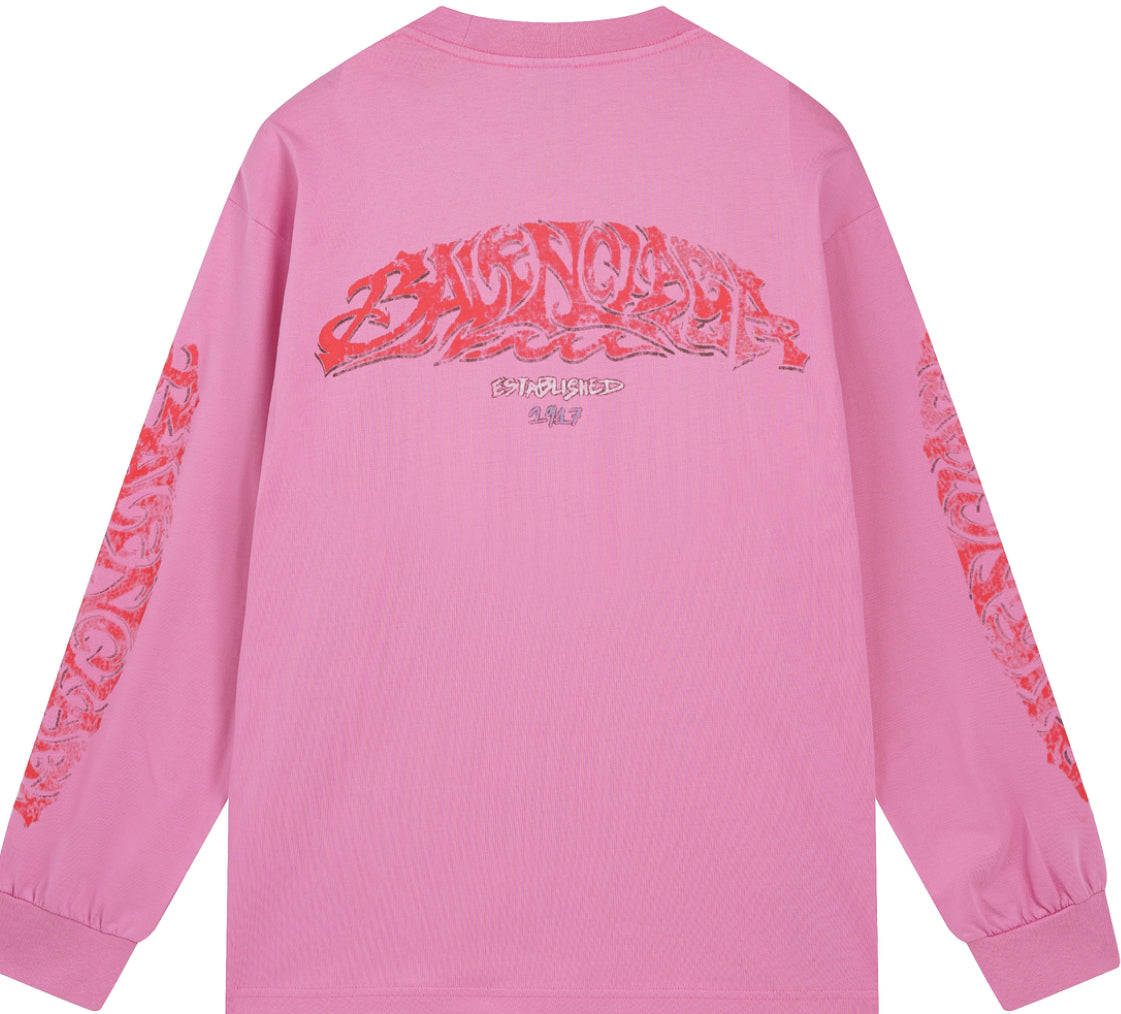 Balenciaga Off Shore L/S Tee Pink