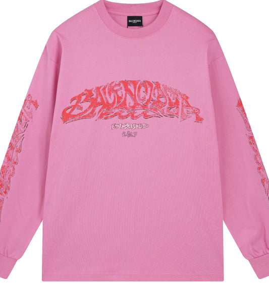 Balenciaga Off Shore L/S Tee Pink