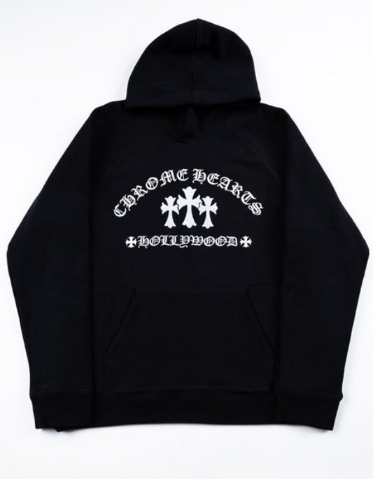 Chrome hearts embroidered hoodie